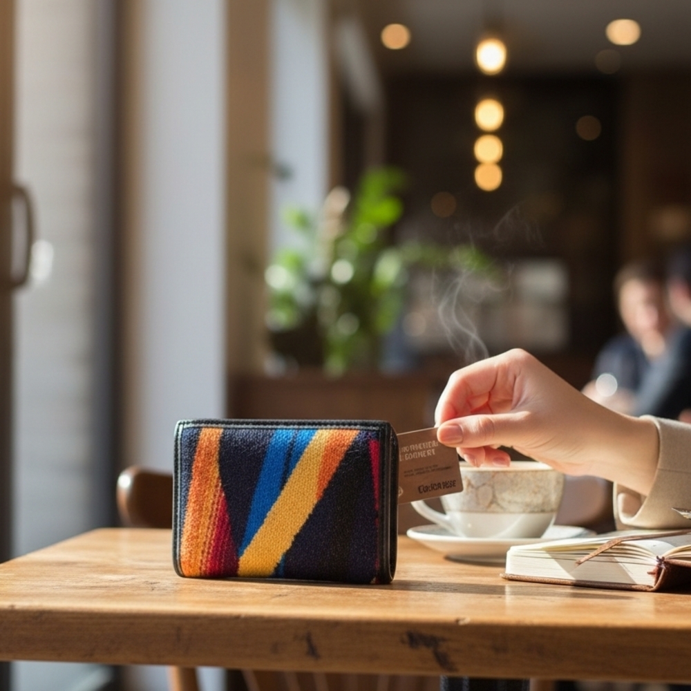 Pendleton Aztec Leather/Wool Wallet - image 1